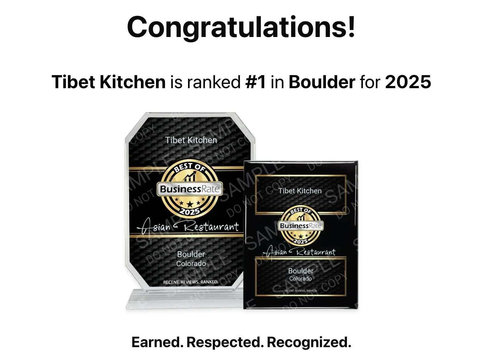 Tibet Kitchen awarded #1 Asian Restaurant in Boulder 2025